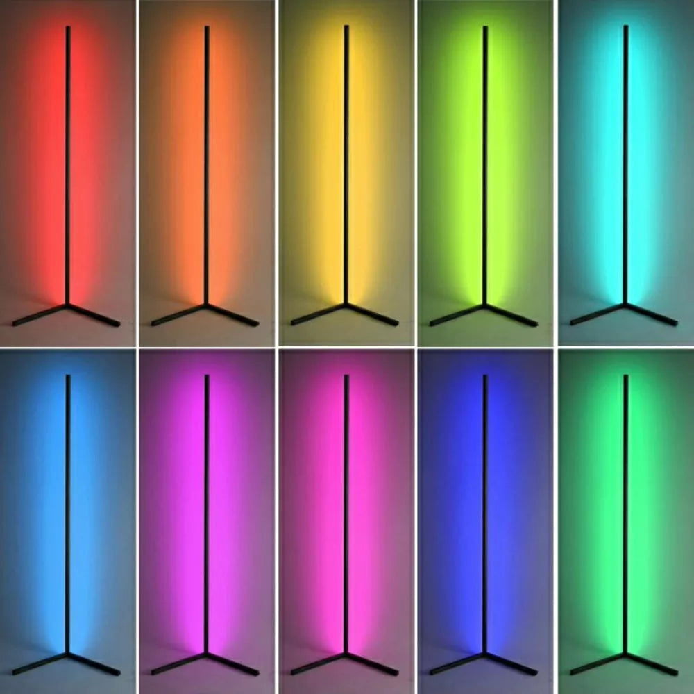 Lampadaire d’angle LED de couleurs