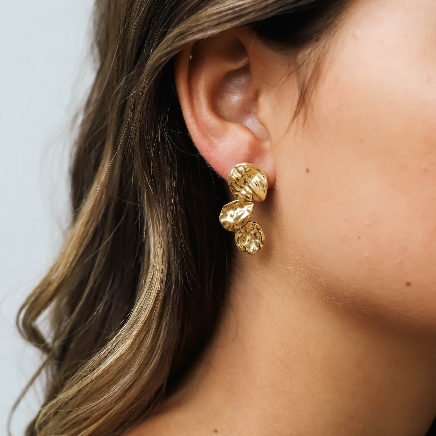 Marcy | Gouden Sculptuur Oorbellen