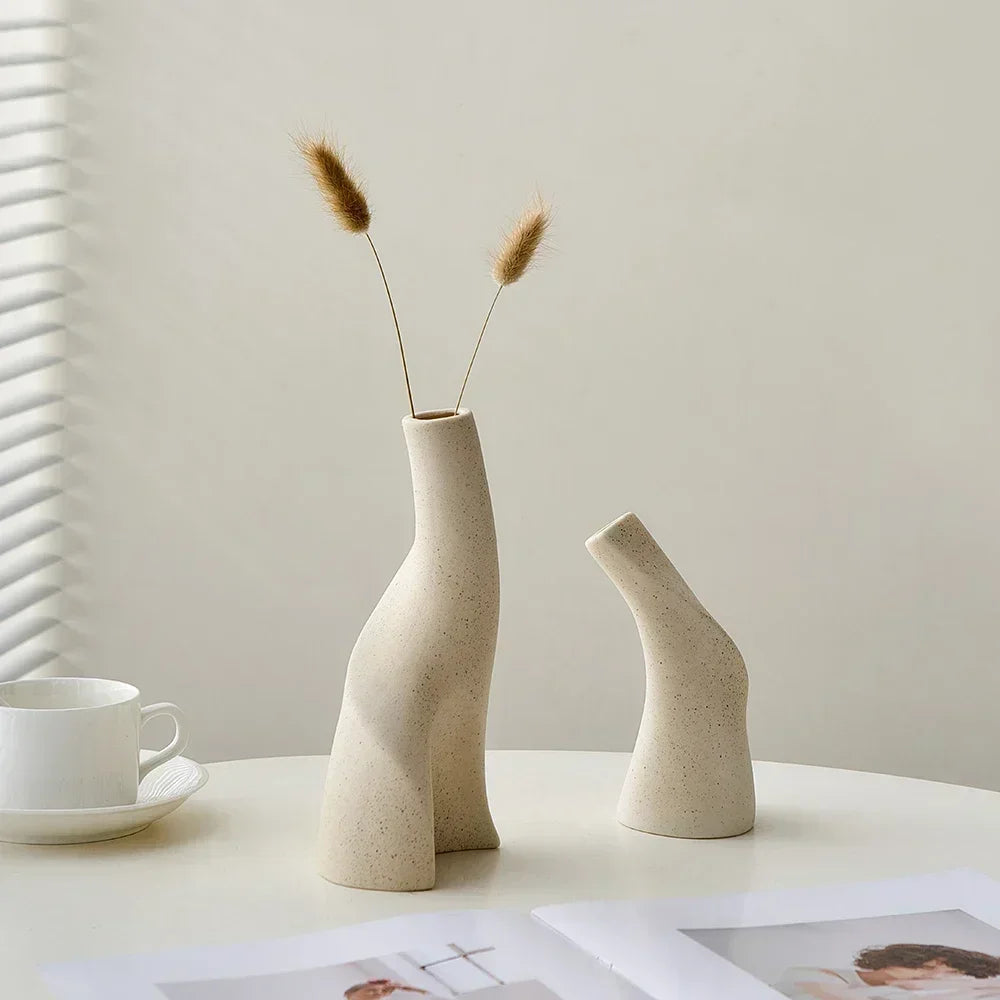 Sculptura Frosted Ceramic Vase