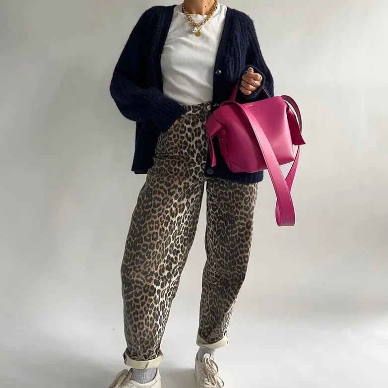 Faelyn - Broek met Luipaardprint voor Vrouwen