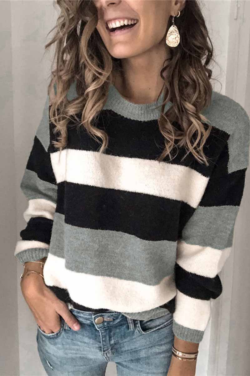 Sofie | Warme Pullover met Strepen