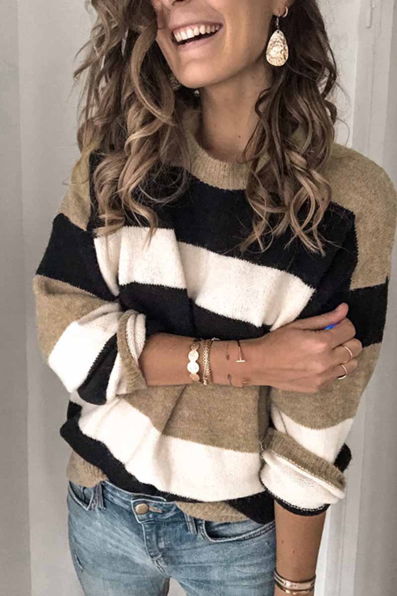 Sofie | Warme Pullover met Strepen