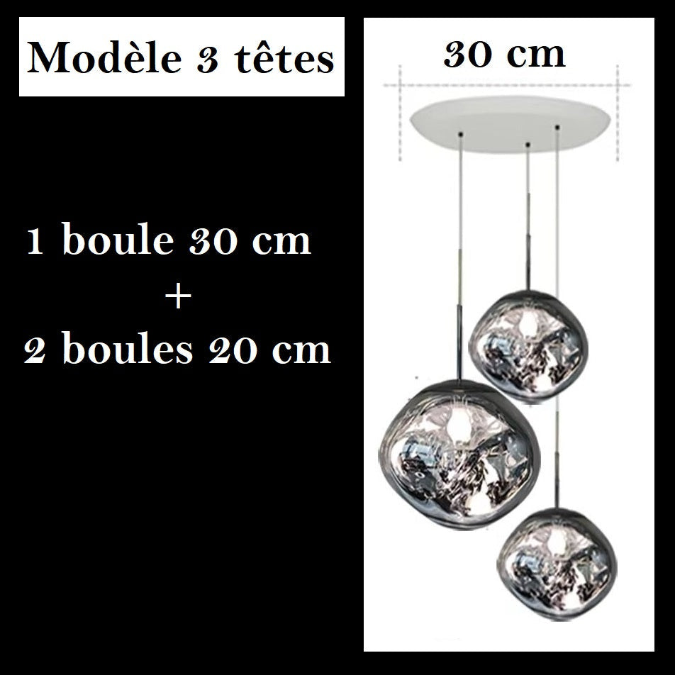 Suspension style verre soufflé | Boule de lave