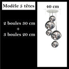 Suspension style verre soufflé | Boule de lave