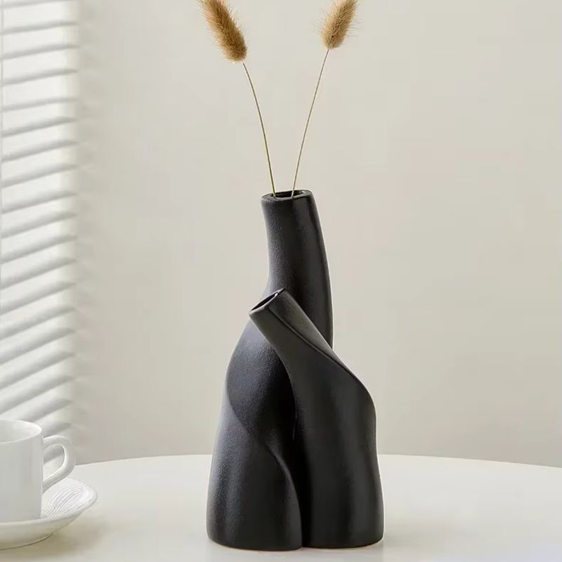 Sculptura Frosted Ceramic Vase