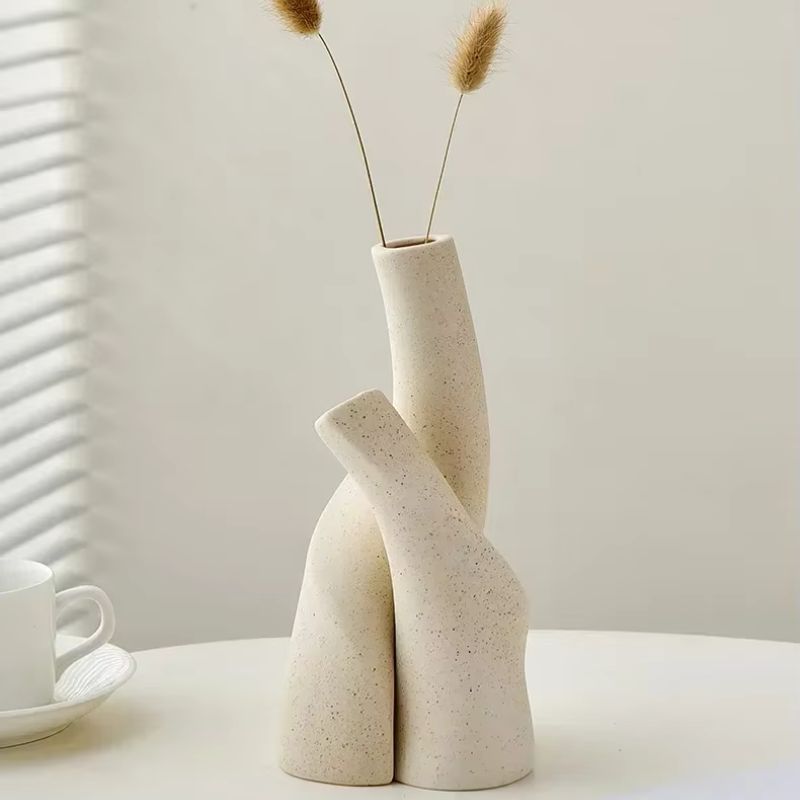 Sculptura Frosted Ceramic Vase