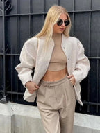 Velora – Oversized Bomber Jacket