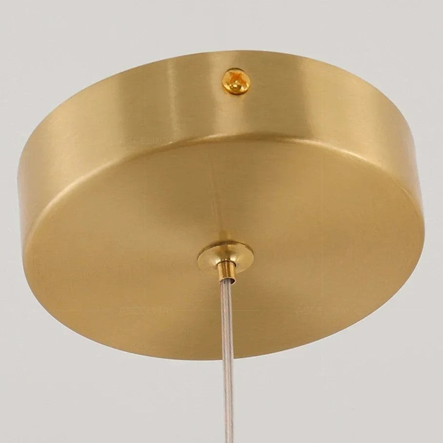 Lustre pendant / Suspension moderne en aluminium noir ou or au style minimaliste