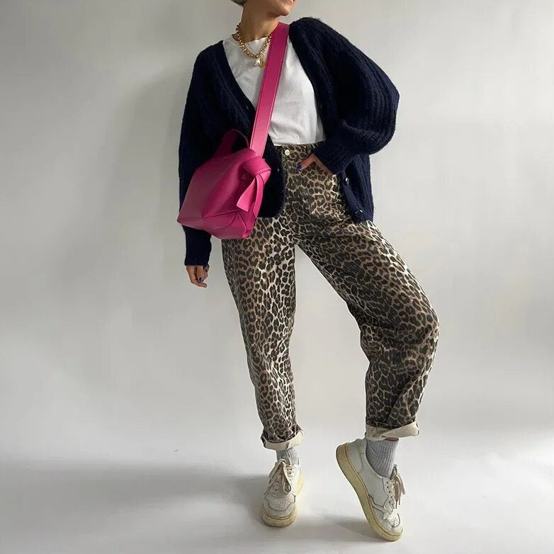 Faelyn - Broek met Luipaardprint voor Vrouwen
