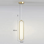 Lustre pendant / Suspension moderne en aluminium noir ou or au style minimaliste