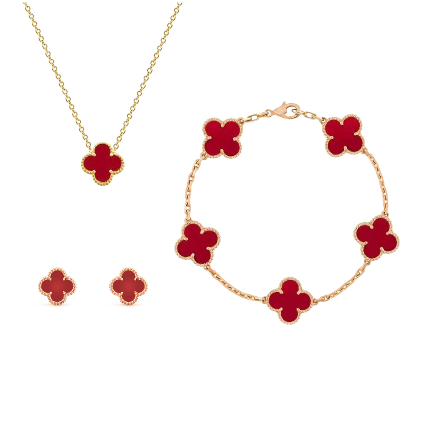 Yana - Elegante Clover Set Accessoires voor Dames