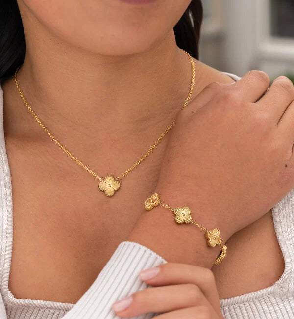 Yana - Elegante Clover Set Accessoires voor Dames