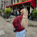 Sienna – Red Oversized Leather Jacket